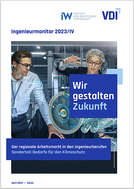 Titelseite des VDI-/IW-Ingenieurmonitors 2023, Quartal 3